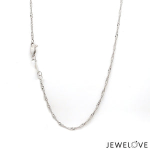 Jewelove™ Chains 1.5mm Japanese Platinum Singapore Chain for Women JL PT CH 1221-B