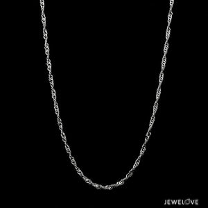 Jewelove™ Chains 1.5mm Japanese Platinum Singapore Chain for Women JL PT CH 1221-B