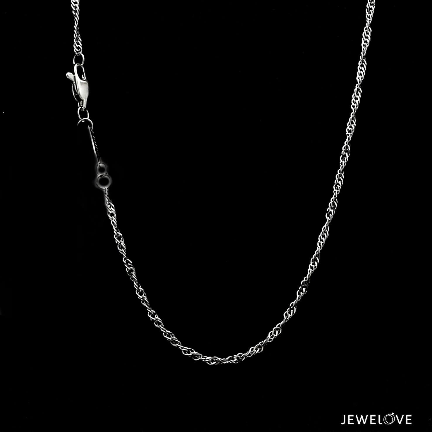 Jewelove™ Chains 1.5mm Japanese Platinum Singapore Chain for Women JL PT CH 1221-B