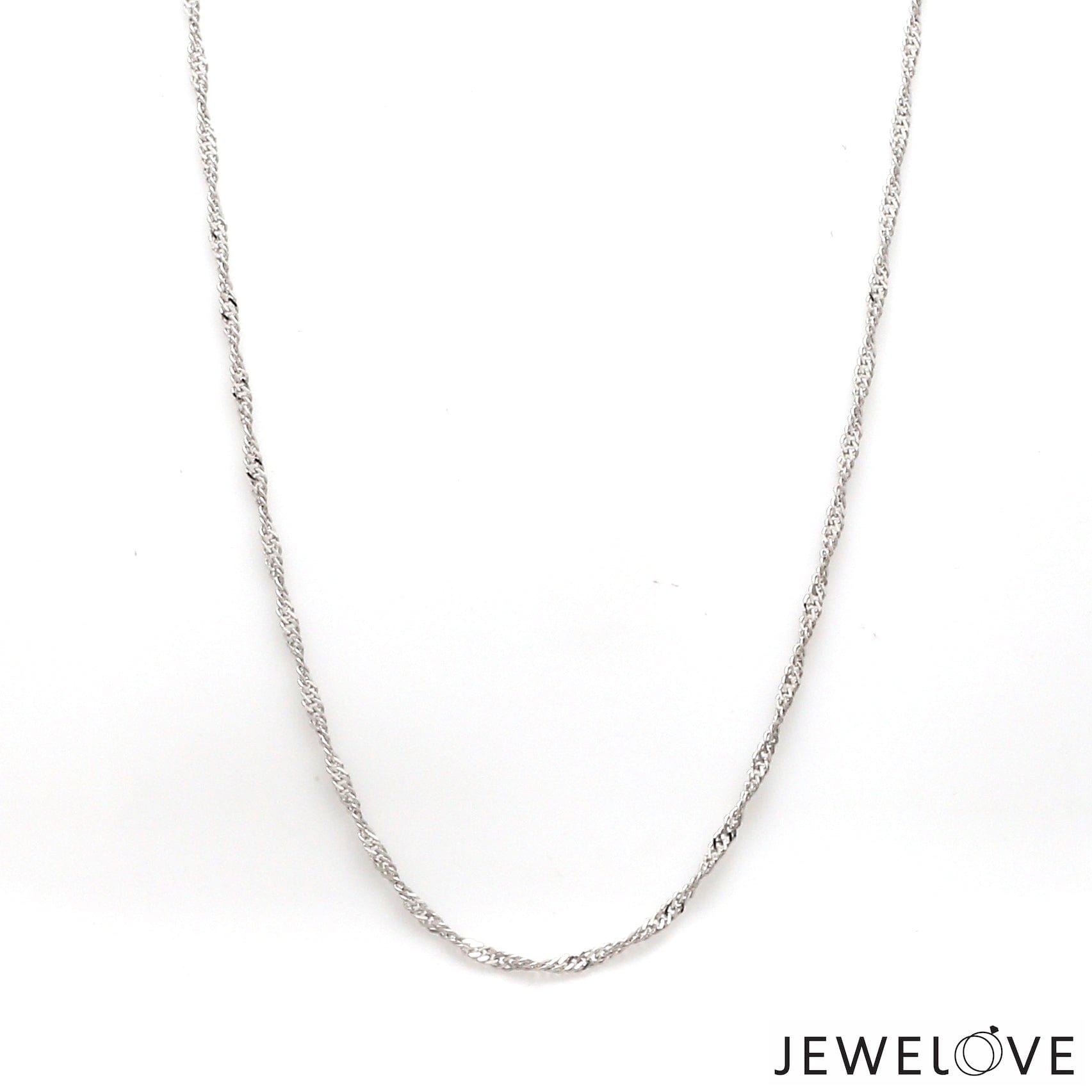 Jewelove™ Chains 1.5mm Japanese Platinum Singapore Chain for Women JL PT CH 1221-B