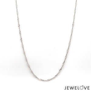 Jewelove™ Chains 1.5mm Japanese Platinum Singapore Chain for Women JL PT CH 1221-B