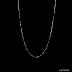 Jewelove™ Chains 18 inches 1.5mm Japanese Thin Platinum Chain for Women JL PT CH 1132-A