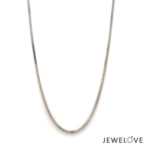 Jewelove™ Chains 1.5mm Platinum Unisex Chain JL PT CH 1209-A