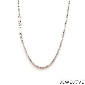 Jewelove™ Chains 1.5mm Platinum Unisex Chain JL PT CH 1209-A