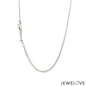 Jewelove™ Chains 1.5mm Platinum Unisex Chain JL PT CH 1223-A