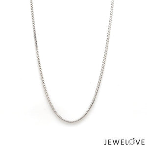 Jewelove™ Chains 1.5mm Platinum Unisex Chain JL PT CH 1299