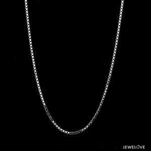 Jewelove™ Chains 1.5mm Unisex Plain Japanese Platinum Box Chain SJ PTO 702-B