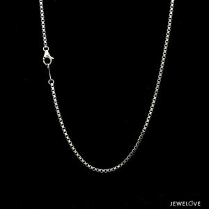 Jewelove™ Chains 1.5mm Unisex Plain Japanese Platinum Box Chain SJ PTO 702-B