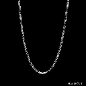 Jewelove™ Chains 1.75mm Double Rectangular Links Platinum Chain for Women JL PT CH 1293