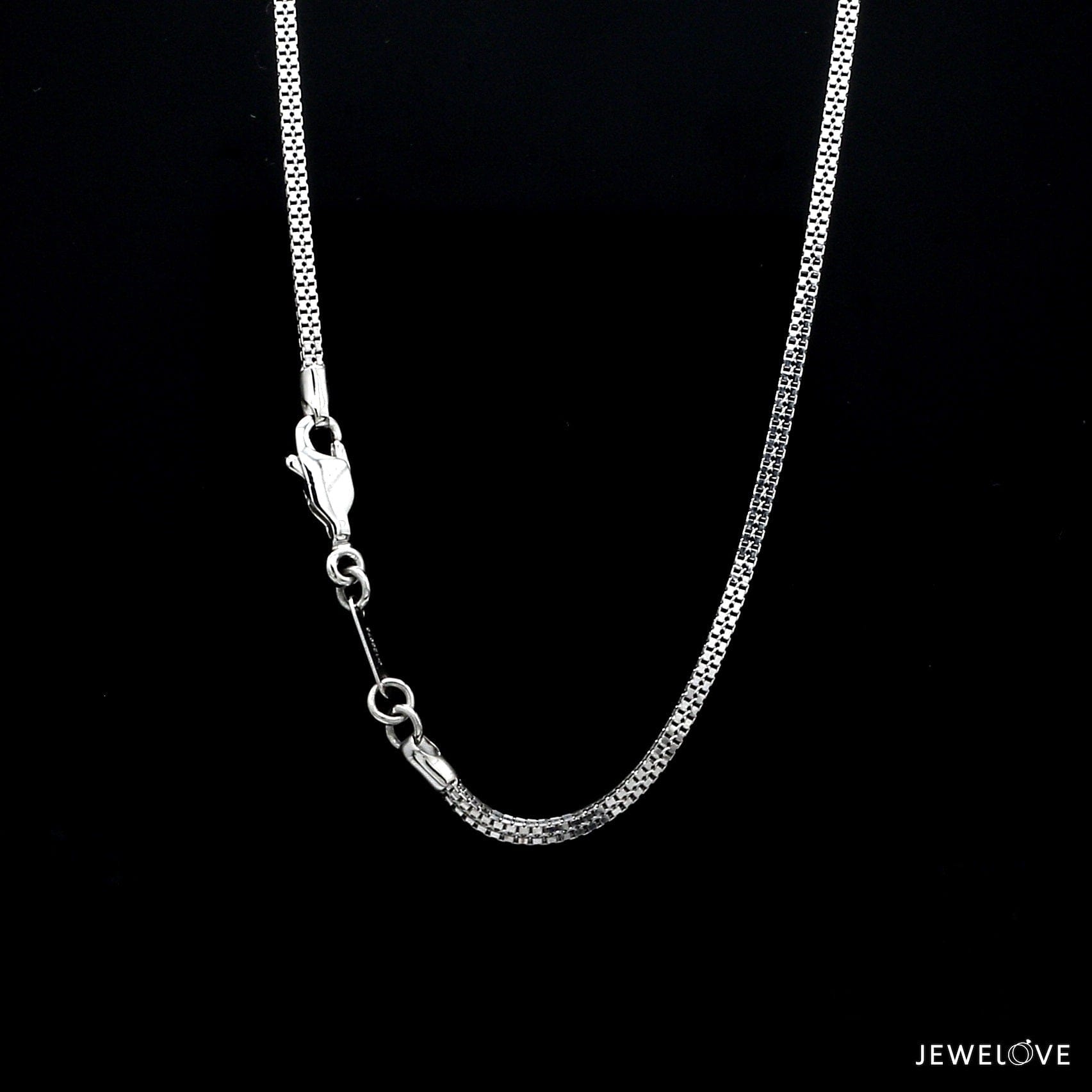 Jewelove™ Chains 1.7mm  Double Box Platinum Chain JL PT CH 961