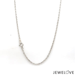 Jewelove™ Chains 1.8mm Platinum Cable Chain for Women JL PT CH 1218-A