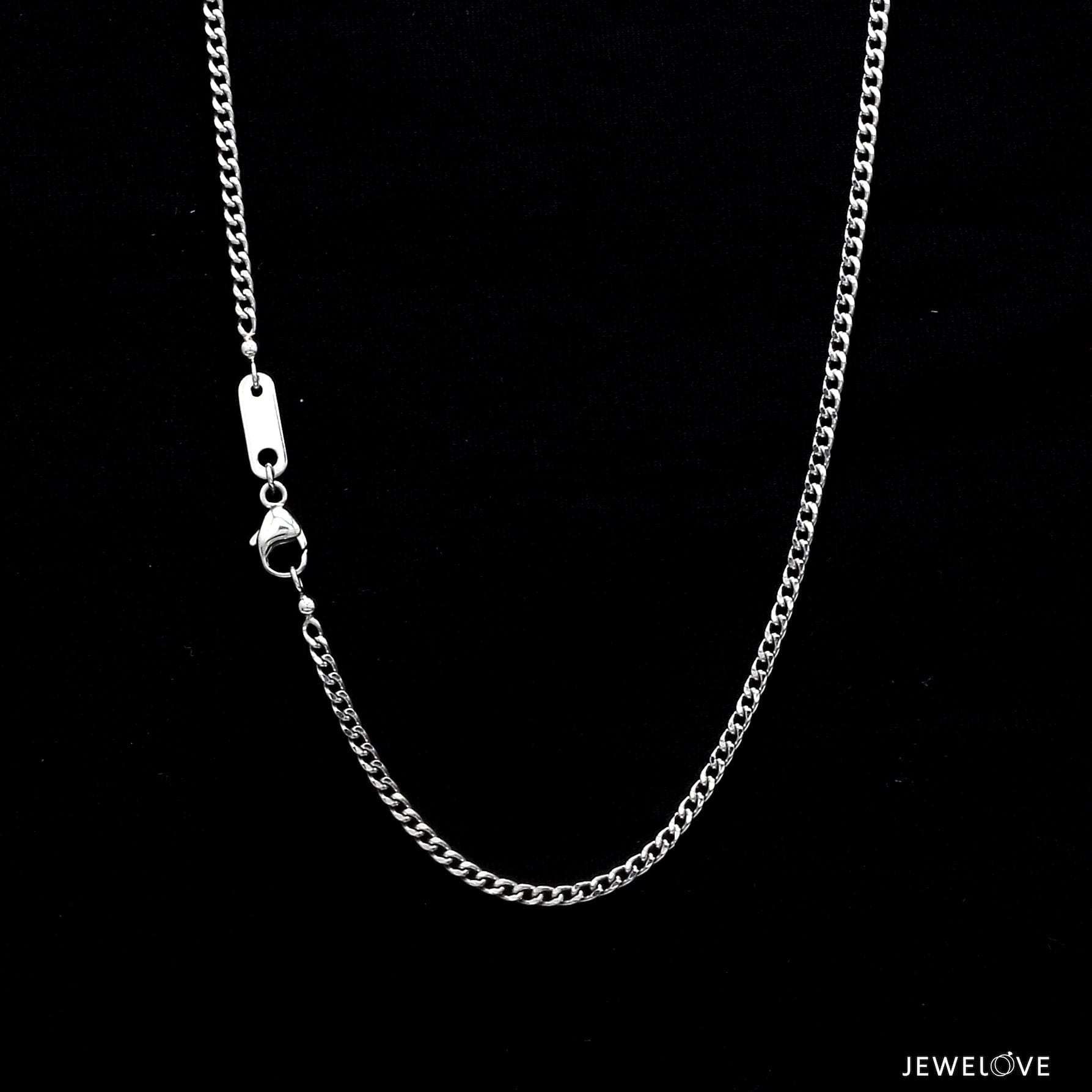 Jewelove™ Chains 1.8mm Platinum Curb Chain Uni-sex JL PT CH 982