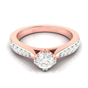 Jewelove™ Rings Women's Band only / VS J 1-Carat 18K Rose Gold Solitaire Ring JL AU G 107R-C