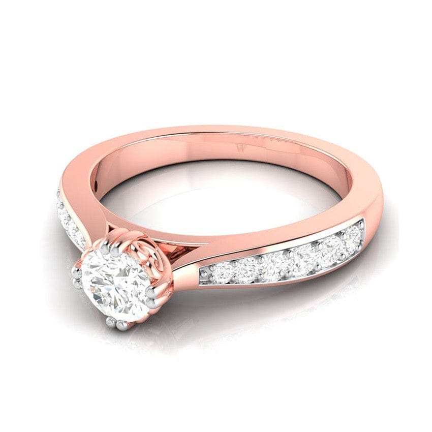 Jewelove™ Rings Women's Band only / VS J 1-Carat 18K Rose Gold Solitaire Ring JL AU G 107R-C