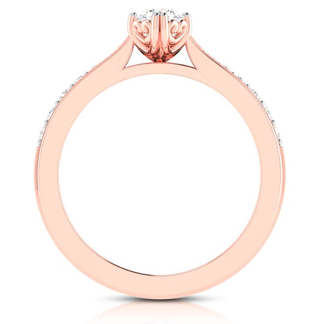 Jewelove™ Rings Women's Band only / VS J 1-Carat 18K Rose Gold Solitaire Ring JL AU G 107R-C