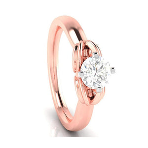 Jewelove™ Rings Women's Band only / VS J 1-Carat 18K Rose Gold Solitaire Ring JL AU G 114R-C