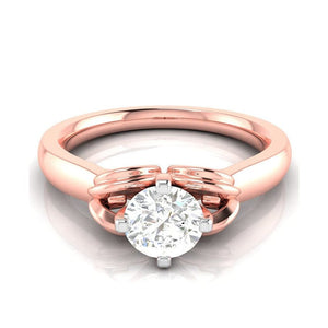 Jewelove™ Rings Women's Band only / VS J 1-Carat 18K Rose Gold Solitaire Ring JL AU G 114R-C