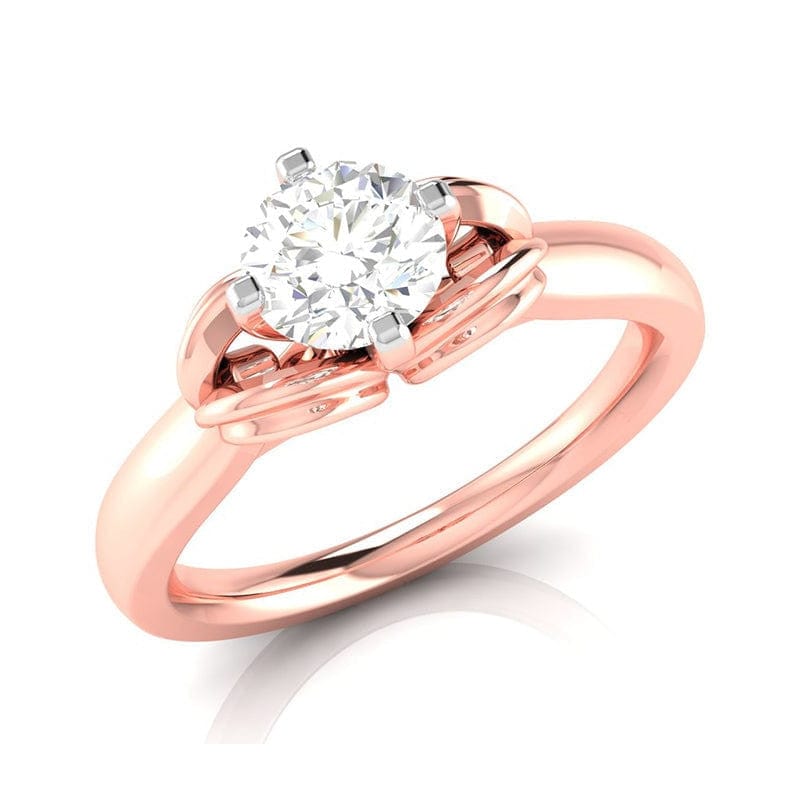 Jewelove™ Rings Women's Band only / VS J 1-Carat 18K Rose Gold Solitaire Ring JL AU G 114R-C