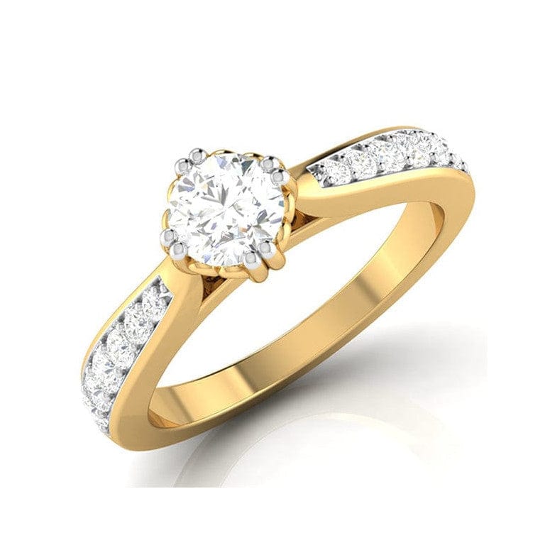 Jewelove™ Rings Women's Band only / VS J 1-Carat 18K Yellow Gold Solitaire Ring JL AU G 107Y-C