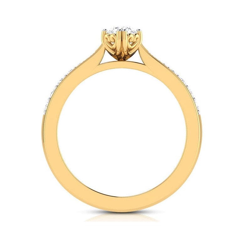 Jewelove™ Rings Women's Band only / VS J 1-Carat 18K Yellow Gold Solitaire Ring JL AU G 107Y-C