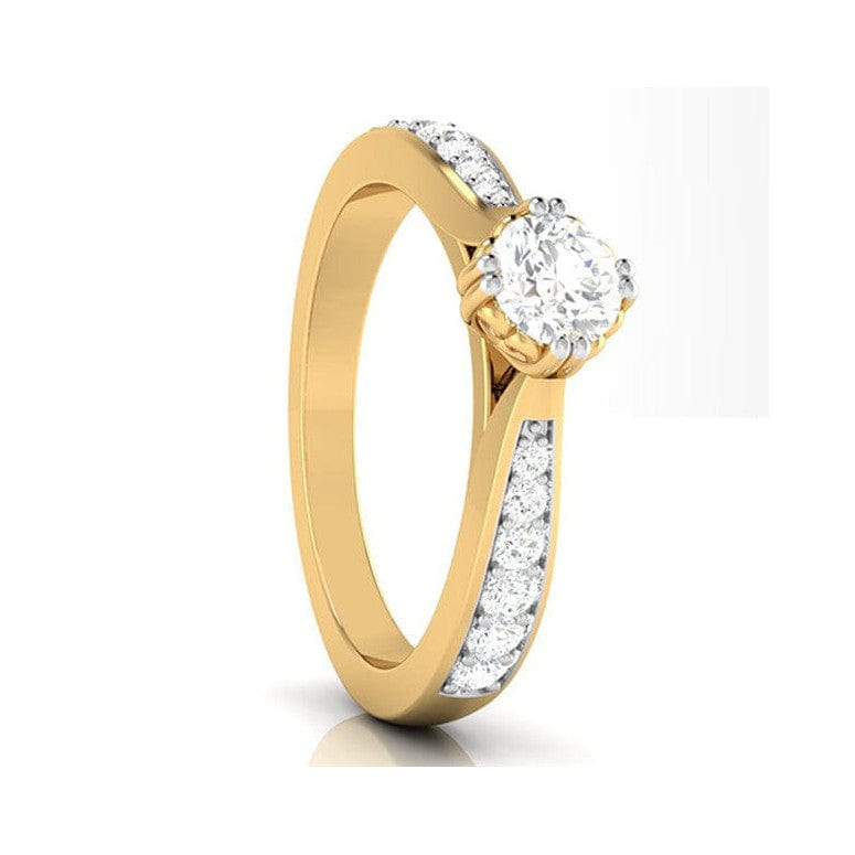 Jewelove™ Rings Women's Band only / VS J 1-Carat 18K Yellow Gold Solitaire Ring JL AU G 107Y-C