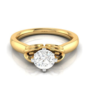 Jewelove™ Rings Women's Band only / VS J 1-Carat 18K Yellow Gold Solitaire Ring JL AU G 114Y-C