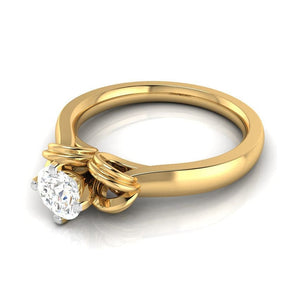 Jewelove™ Rings Women's Band only / VS J 1-Carat 18K Yellow Gold Solitaire Ring JL AU G 114Y-C