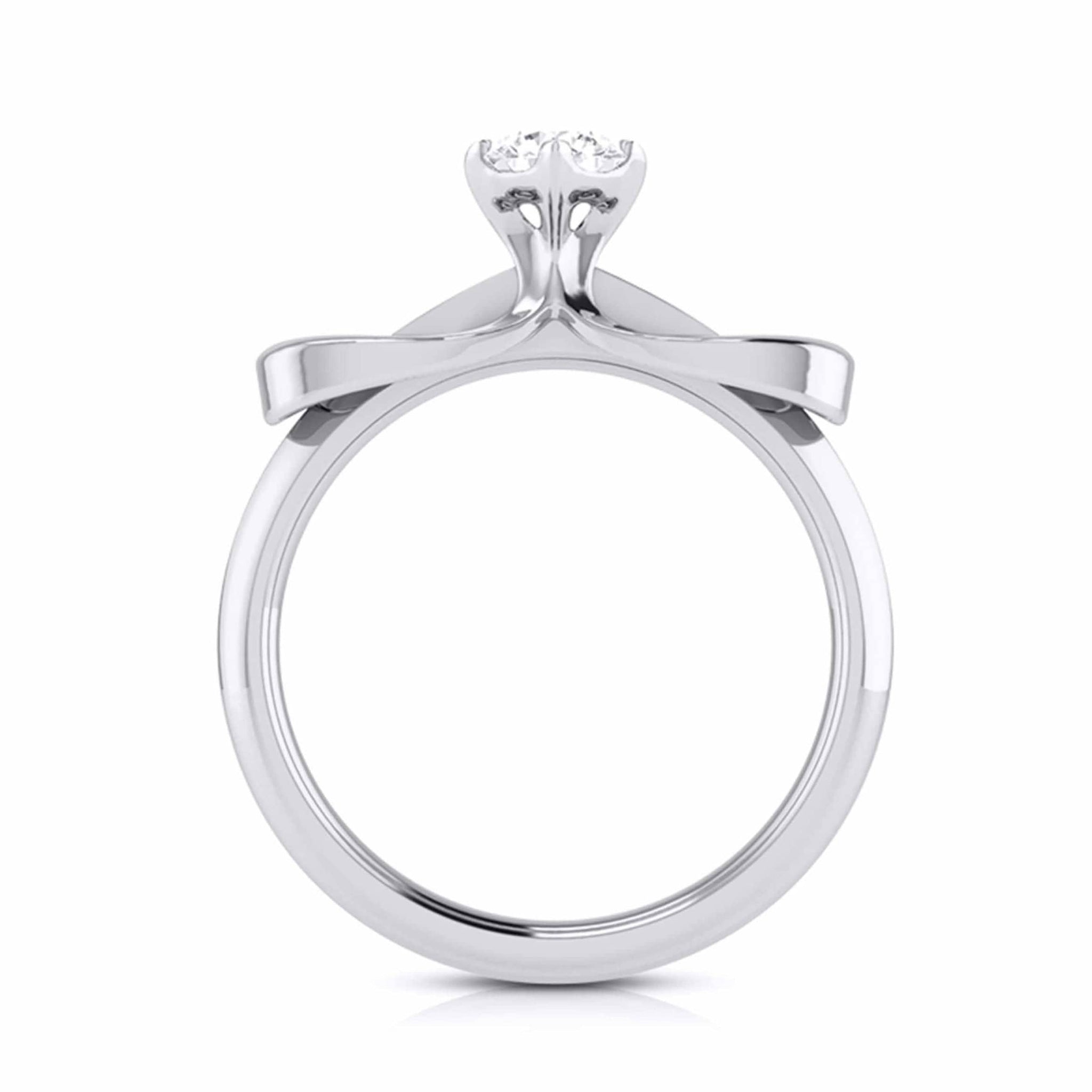 Jewelove™ Rings J VS / Women's Band only 1-Carat Designer Platinum Solitaire Engagement Ring for Women JL PT G 112-D