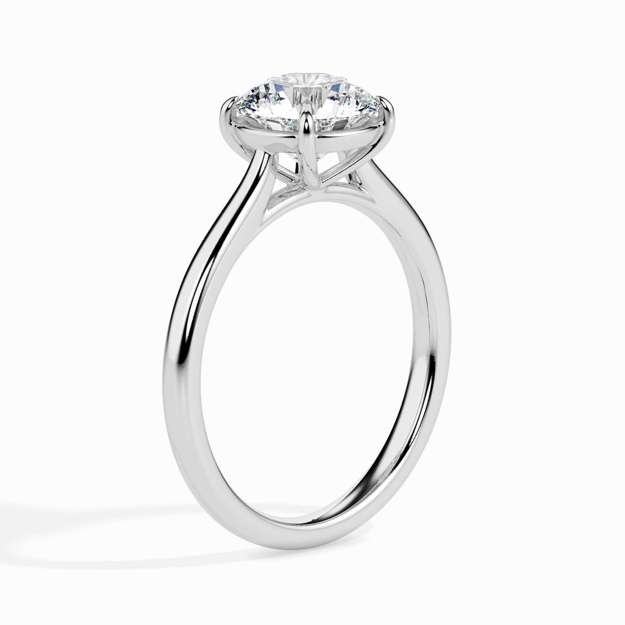 Jewelove™ Rings Women's Band only / VS J 1-Carat Platinum Solitaire Ring for Women JL PT 19001-C