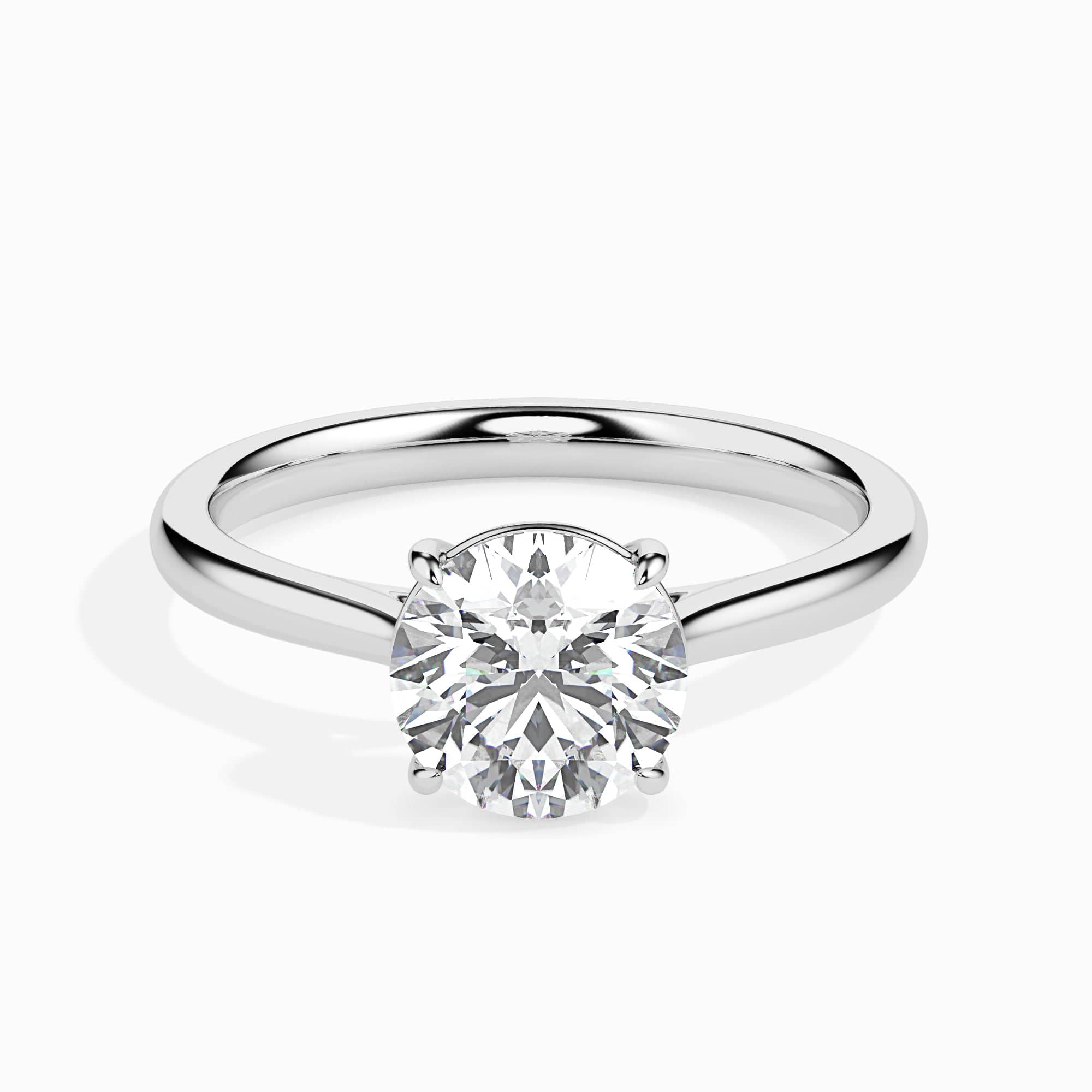 Jewelove™ Rings Women's Band only / VS J 1-Carat Platinum Solitaire Ring for Women JL PT 19001-C