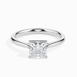 Jewelove™ Rings Women's Band only / VS J 1 Carat Princess cut Diamond Solitaire Platinum Ring JL PT 19002-C