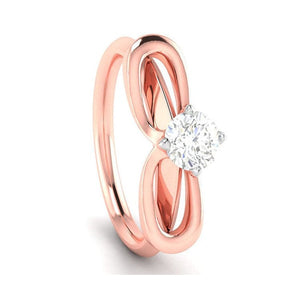 Jewelove™ Rings Women 's Band only / J VS 1-Carat Solitaire 18K Rose Gold Ring JL AU G 112R-C