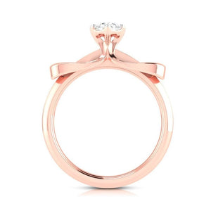 Jewelove™ Rings Women 's Band only / J VS 1-Carat Solitaire 18K Rose Gold Ring JL AU G 112R-C