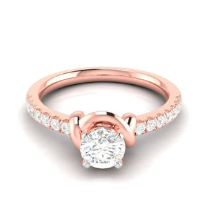 Jewelove™ Rings Women's Band only / VS J 1-Carat Solitaire 18K Rose Gold Ring JL AU G 113R-C