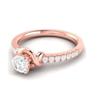 Jewelove™ Rings Women's Band only / VS J 1-Carat Solitaire 18K Rose Gold Ring JL AU G 113R-C