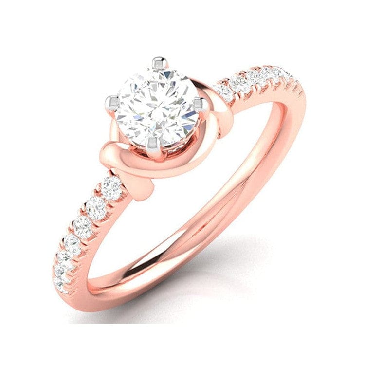 Jewelove™ Rings Women's Band only / VS J 1-Carat Solitaire 18K Rose Gold Ring JL AU G 113R-C