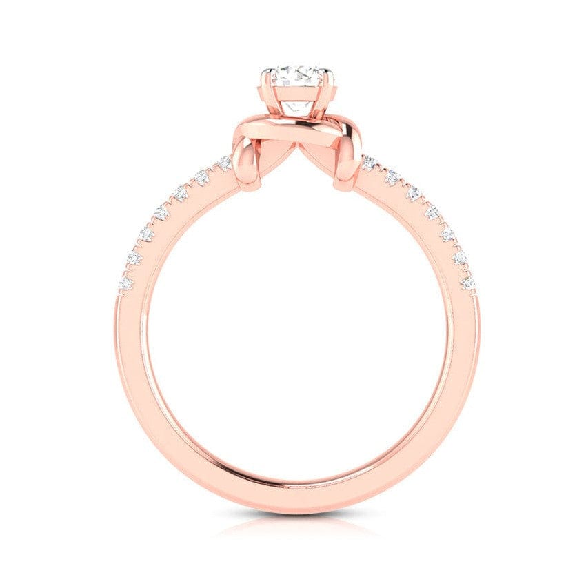 Jewelove™ Rings Women's Band only / VS J 1-Carat Solitaire 18K Rose Gold Ring JL AU G 113R-C