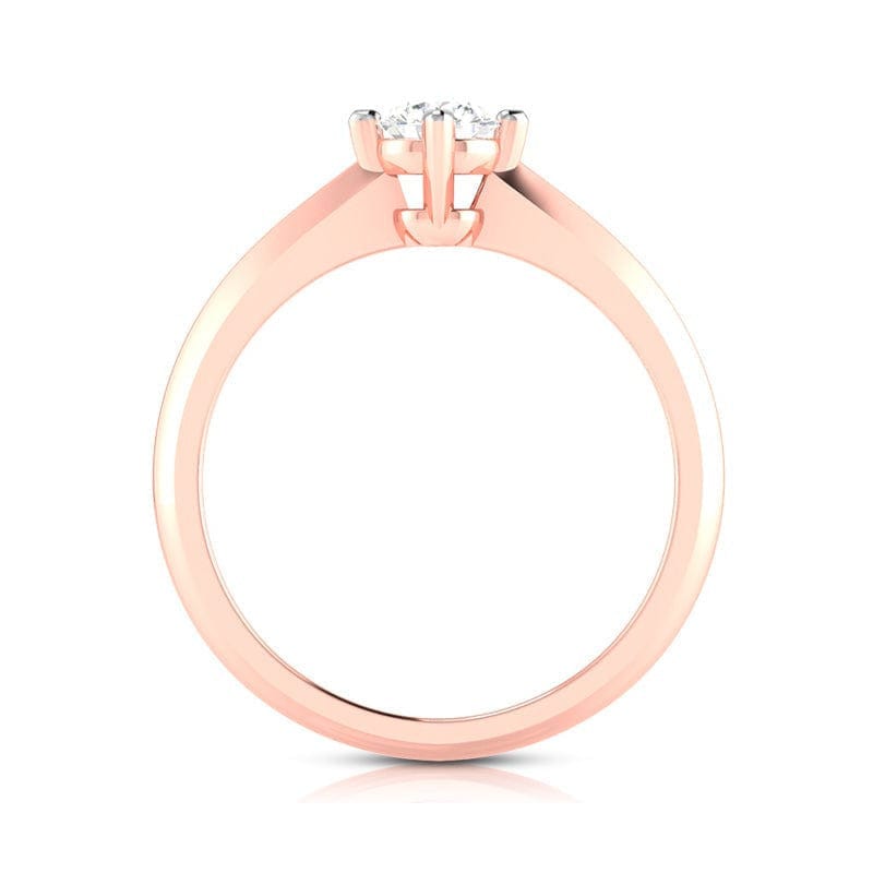 Jewelove™ Rings Women's Band only / VS J 1-Carat Solitaire 18K Rose Gold Ring JL AU G 121R-D