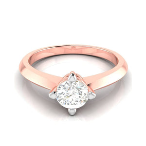 Jewelove™ Rings Women's Band only / VS J 1-Carat Solitaire 18K Rose Gold Ring JL AU G 121R-D