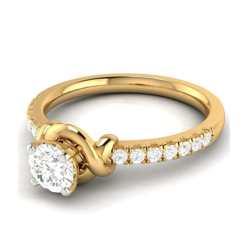 Jewelove™ Rings Women's Band only / VS J 1-Carat Solitaire 18K Yellow Gold Ring JL AU G 113Y-C