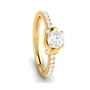 Jewelove™ Rings Women's Band only / VS J 1-Carat Solitaire 18K Yellow Gold Ring JL AU G 113Y-C