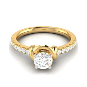 Jewelove™ Rings Women's Band only / VS J 1-Carat Solitaire 18K Yellow Gold Ring JL AU G 113Y-C