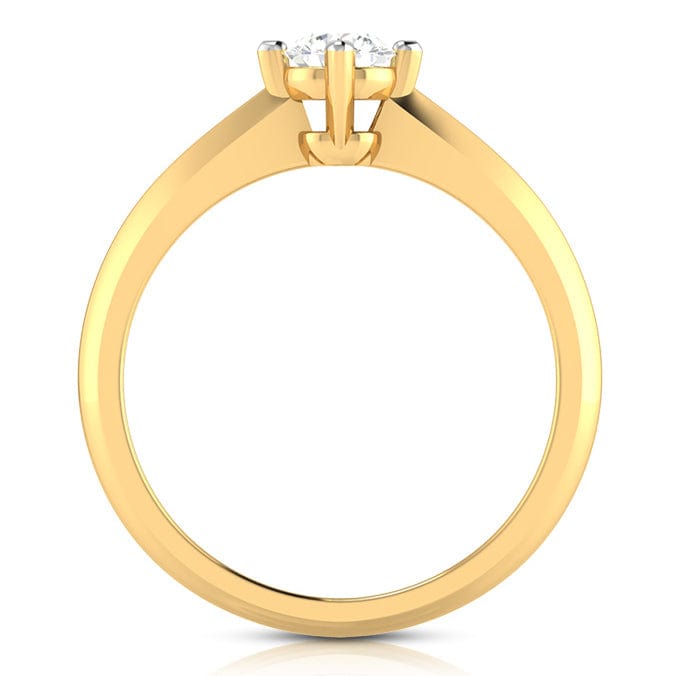 Jewelove™ Rings Women's Band only / VS J 1-Carat Solitaire 18K Yellow Gold Ring JL AU G 121Y-D