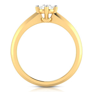 Jewelove™ Rings Women's Band only / VS J 1-Carat Solitaire 18K Yellow Gold Ring JL AU G 121Y-D