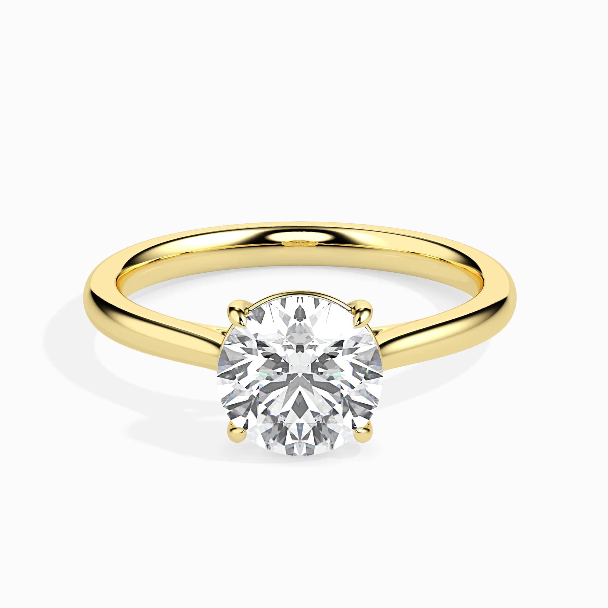 0.51 CTW DEW Round Forever One Moissanite Solitaire Engagement Ring in 14K  White Gold | Charles & Colvard