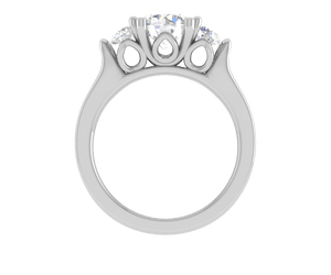 Jewelove™ Rings J VS / Women's Band only 1 Carat Solitaire Diamond Accents  Platinum Ring JL PT R3 RD 140