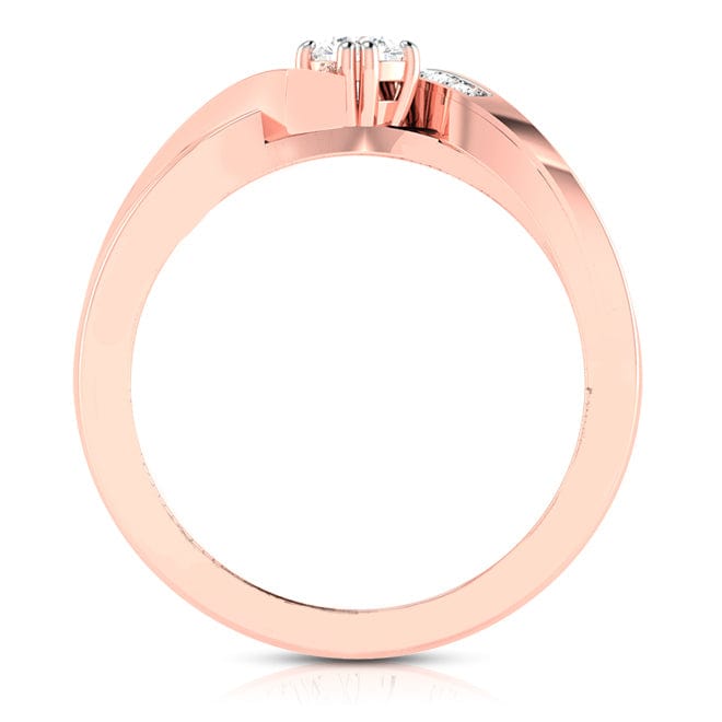 Jewelove™ Rings Women's Band only / VS J 1-Carat Solitaire Diamond Designer Rose Gold Solitaire Ring JL AU G 104R-C