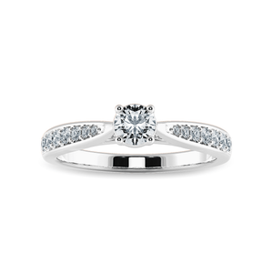 Jewelove™ Rings J VS / Women's Band only 1-Carat Solitaire Diamond Shank Platinum Ring JL PT 1286-C