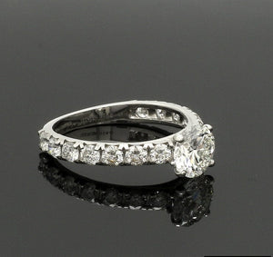 Jewelove™ Rings VS J / Women's Band only 1-Carat Solitaire Diamond Shank Platinum Ring JL PT 1350-B