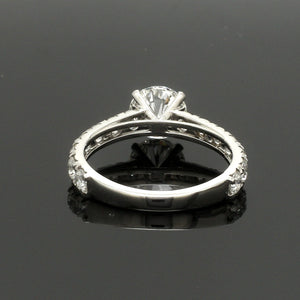 Jewelove™ Rings VS J / Women's Band only 1-Carat Solitaire Diamond Shank Platinum Ring JL PT 1350-B